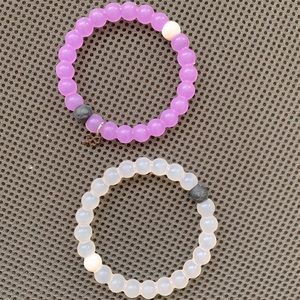 Clear & Purple Small Lokai Bracelets